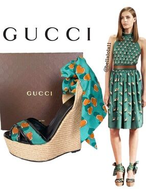 AUTHENTIC GUCCI WEDGE SANDALS